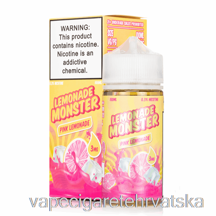 Vape Cigarete Pink Lemonade - Lemonade Monster - 100ml 0mg